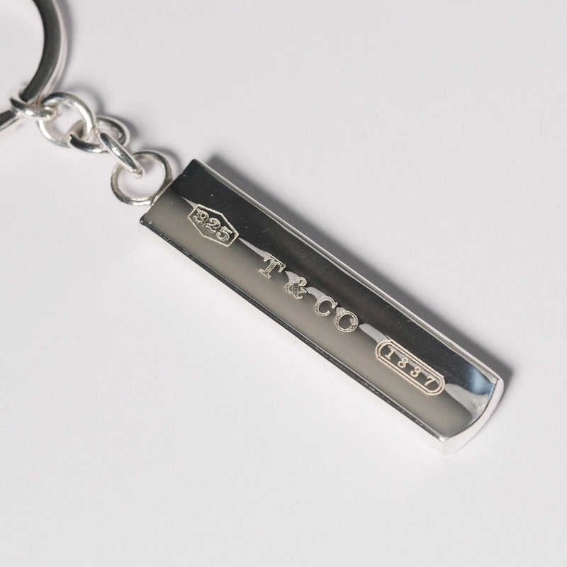 [Tiffany & co.] Tiffany 1837 Bar Silver 925_ Keychain A Rank