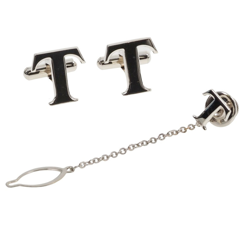 【TIFFANY&Co.】ティファニー
 Tモチーフ カフス＆タイピン セット シルバー _ カフス
Aランク