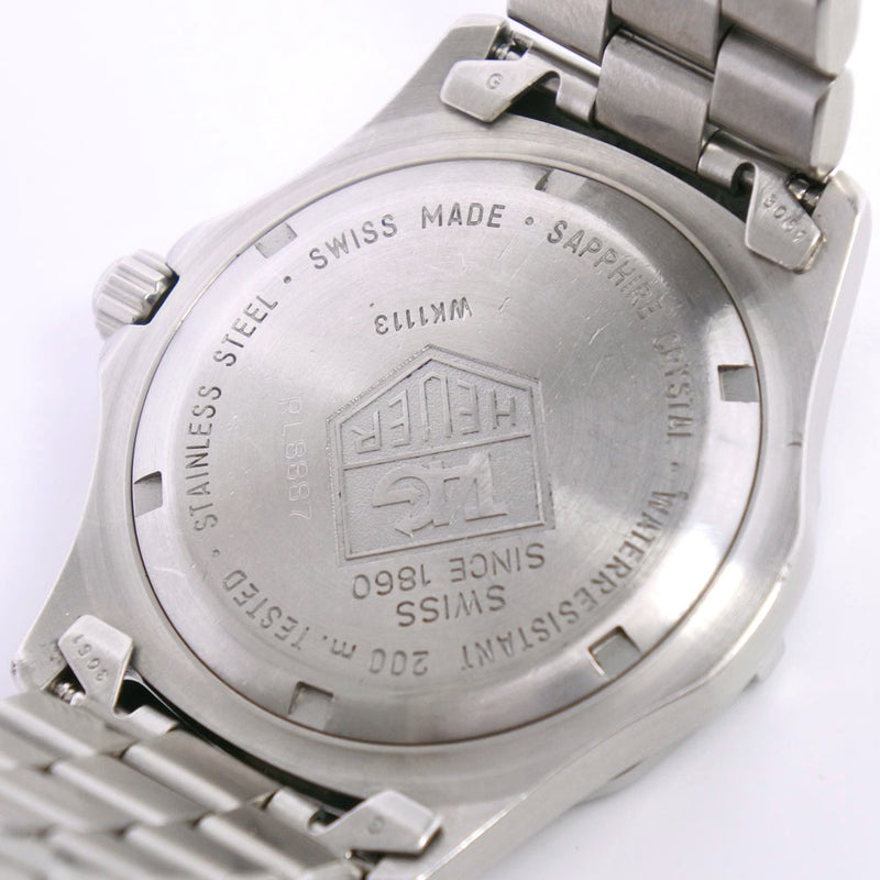 [Tag Heuer] 태그 hoeer 2000 시리즈 클래식 WK1113 시계 스테인레스 스틸 쿼츠 남성 해군 다이얼 시계