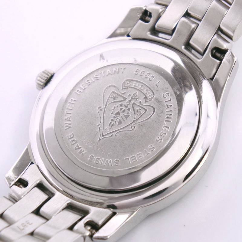 【GUCCI】グッチ
 5500L 腕時計
 ステンレススチール クオーツ レディース シルバー文字盤 腕時計
A-ランク