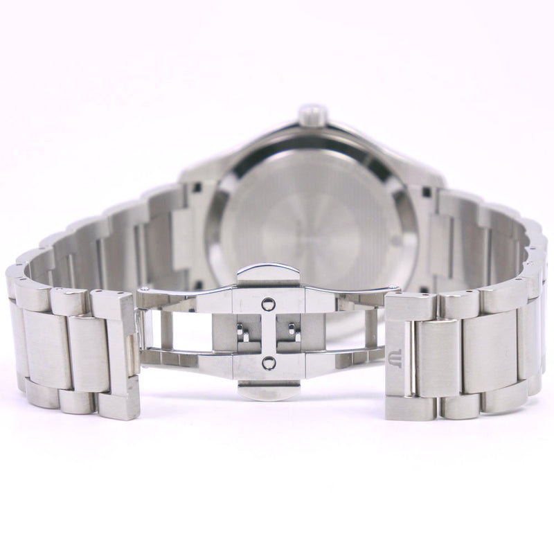 【MAURICE LACROIX】モーリスラクロア
 ミロスデイト MI1018-SS002-330 腕時計
 ステンレススチール クオーツ メンズ 黒文字盤 腕時計
Aランク