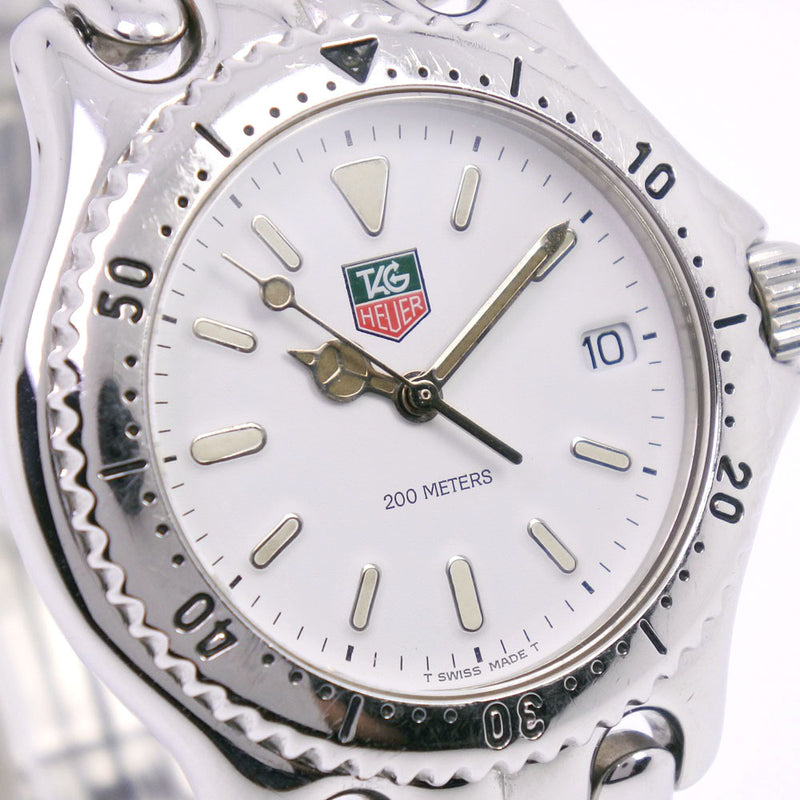 【TAG HEUER】タグホイヤー
 セル デイト S90.813 腕時計
 ステンレススチール クオーツ メンズ 白文字盤 腕時計