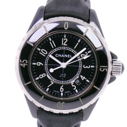 【CHANEL】シャネル
 J12 腕時計
 ステンレススチール×レザー クオーツ レディース 黒文字盤 腕時計
A-ランク