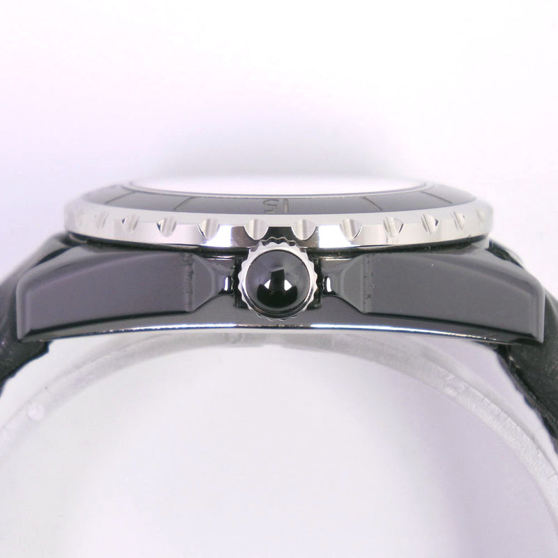 【CHANEL】シャネル
 J12 腕時計
 ステンレススチール×レザー クオーツ レディース 黒文字盤 腕時計
A-ランク