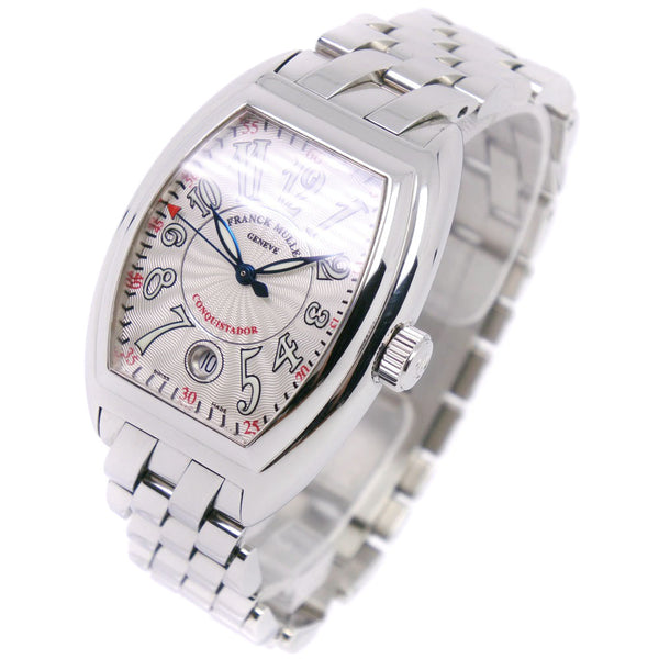 【FRANCK MULLER】フランクミュラー
 コンキスタドール 8005SC 腕時計
 ステンレススチール 自動巻き メンズ シルバー文字盤 腕時計
A-ランク