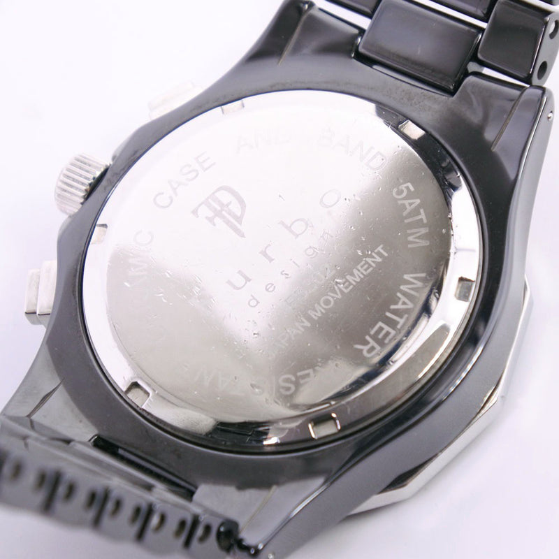[Furbo] Furubo IL Sole FS302 Reloj de reloj solar de cerámica Men Black Dial Watch