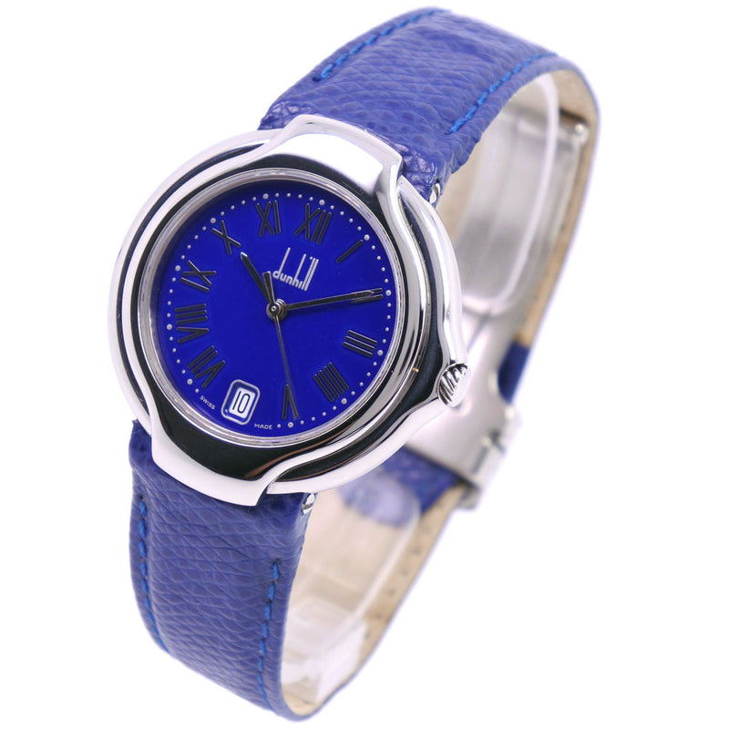 [DUNHILL] Dunhill Millennium 8001 Watch Stainless Steel x Leather Quartz Unisex Blue Dial Watch A-Rank