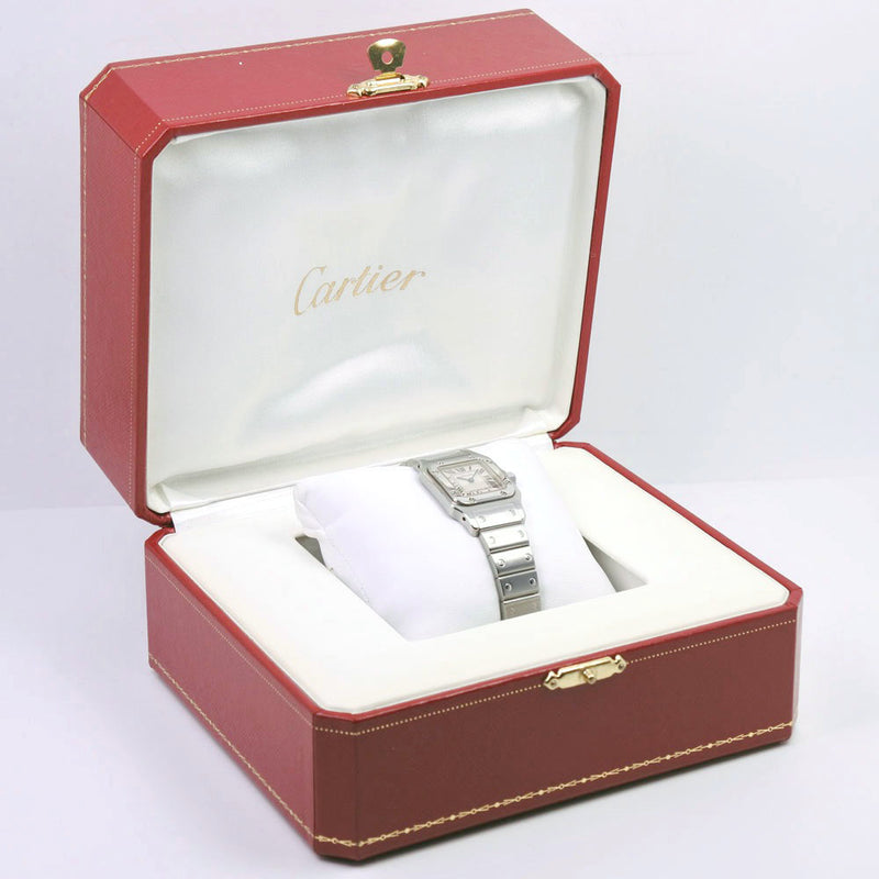 [Cartier] Cartier Santo Sugarbe SM W20056D6看不锈钢石英女士银色拨号A级