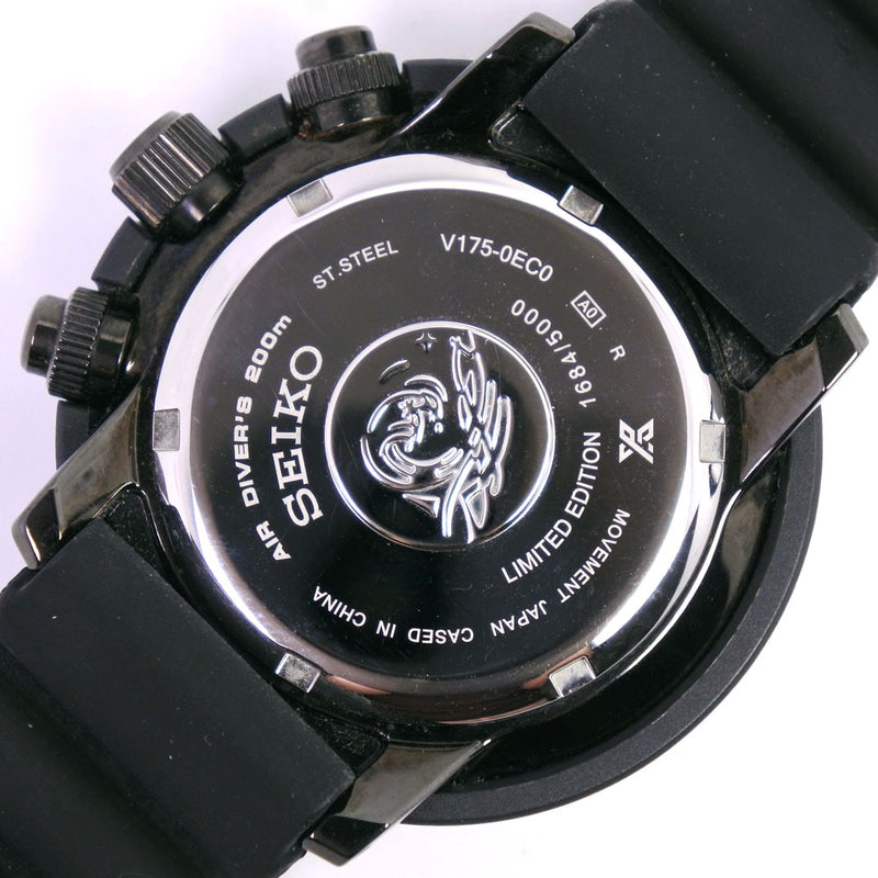【SEIKO】セイコー
 プロスペックス  V175-0EC0 ステンレススチール×ラバー ソーラー時計 クロノグラフ メンズ 黒文字盤 腕時計
A-ランク