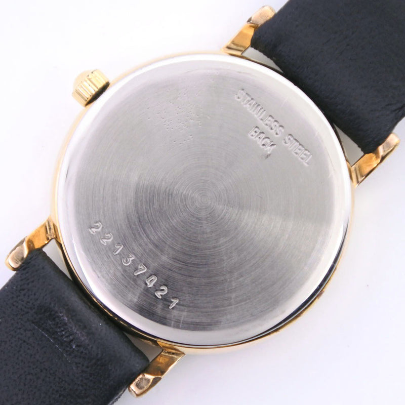 [朗廷斯]长脚的表演手表不锈钢X皮革石英女士​​黄金表盘