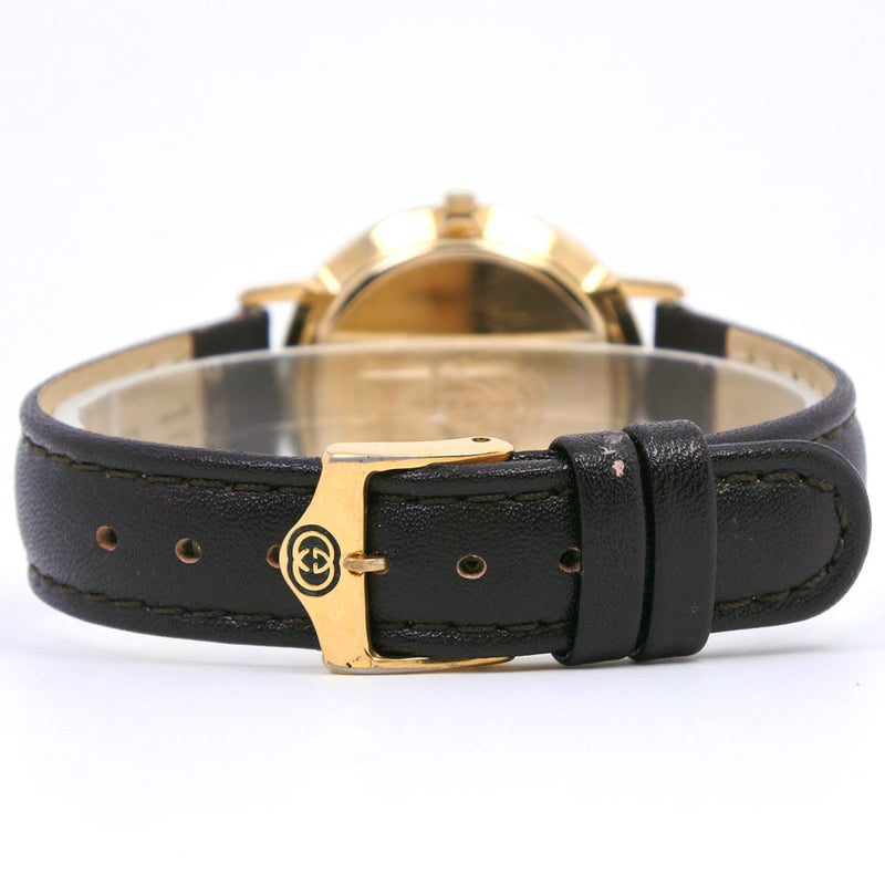 [Gucci] Gucci 3000.2.M Reloj de acero inoxidable x cuero de oro cuarzo