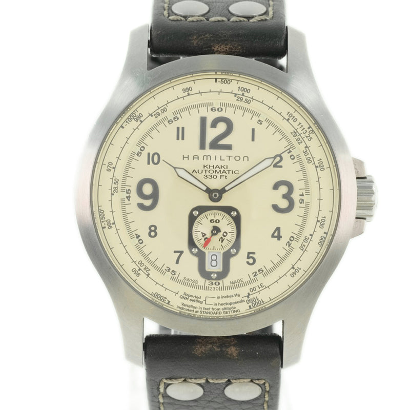 ハミルトン HAMILTON 腕時計
 黒文字盤 カーキ  オートマティック AT H784150 ブラック