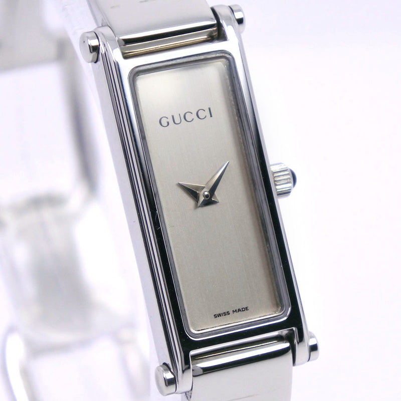 [GUCCI] Gucci 1500L Watch Stainless Steel Quartz Ladies Silver Dial Watch A-Rank