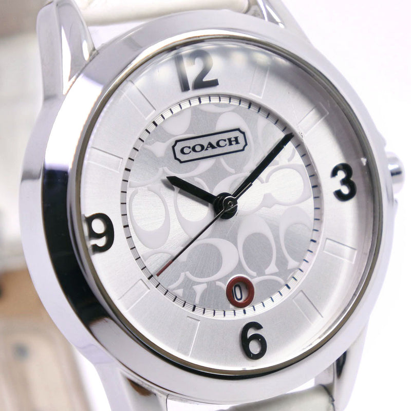 【COACH】コーチ
 CA.13.7.14.0431 腕時計
 ステンレススチール×レザー クオーツ レディース シルバー文字盤 腕時計