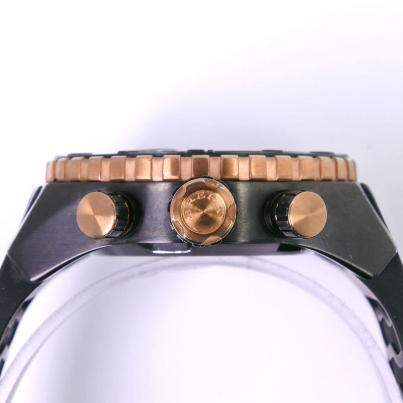 [BRERA OROLOGI] Braorooroga AC03 BRDVC47 Watch Stainless Steel x Rubber Gold Quartz Chronograph Men Black Dial Watch