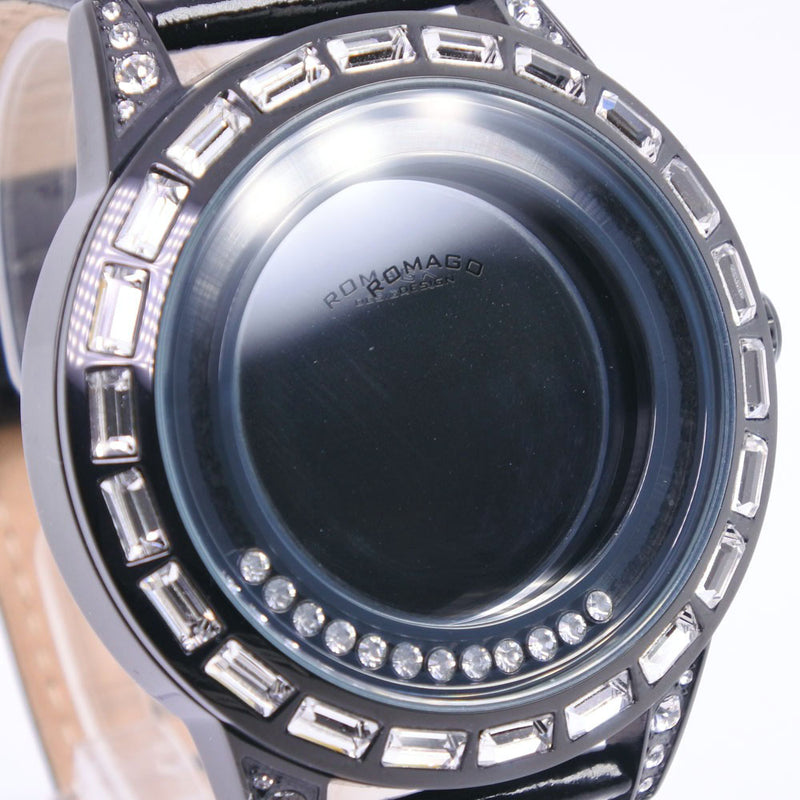 【ROMAGO DESIGN】ロマゴデザイン
 RM17-0176ST 腕時計
 ステンレススチール×レザー クオーツ メンズ 黒文字盤 腕時計
Aランク