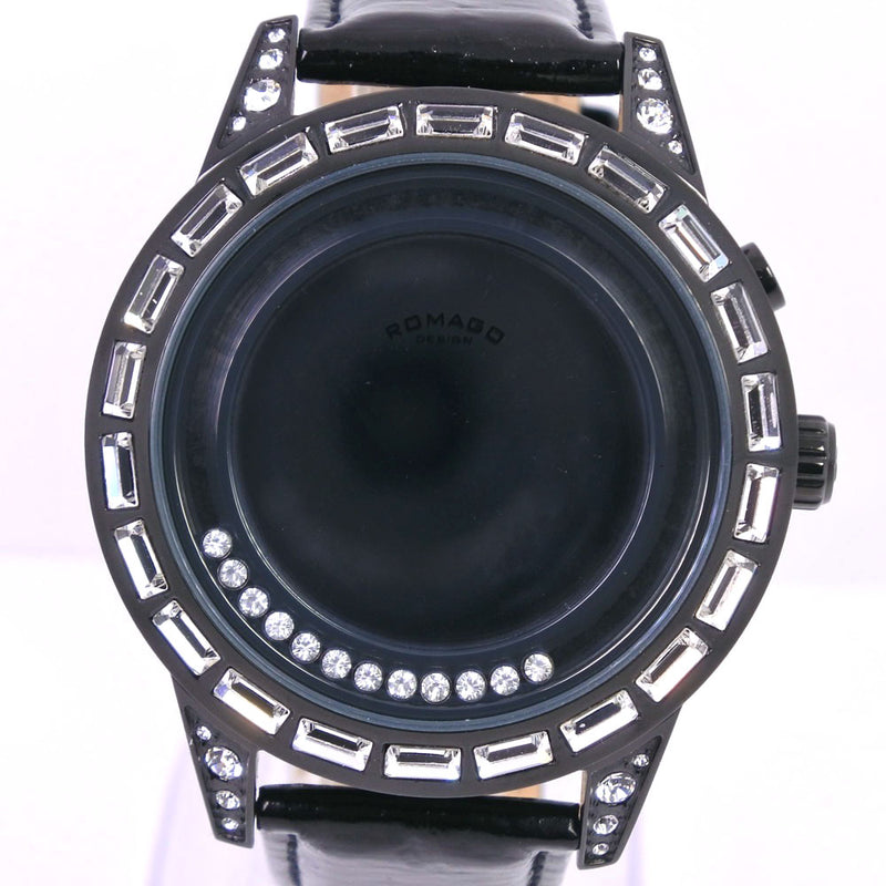 [Design Romago] Design Romago RM17-0176 Watch Watch de acero inoxidable x Cuero de cuero de cuero Marril negro Mira un rango