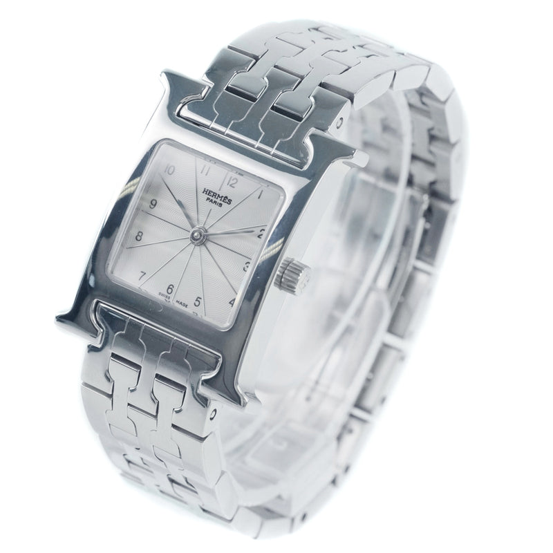 [Hermes] Hermes H Watch HH1.210 Mira cuarzo de acero inoxidable Damas Dial de marcado White A-Rank