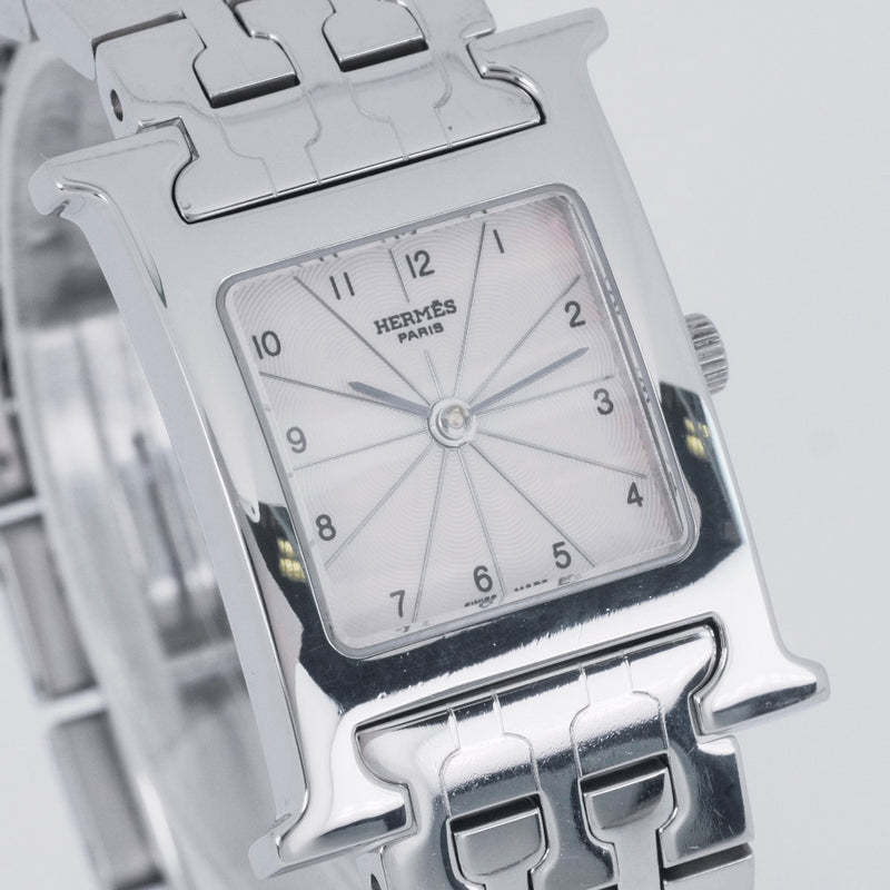 【HERMES】エルメス
 Hウオッチ HH1.210 腕時計
 ステンレススチール クオーツ レディース 白文字盤 腕時計
A-ランク