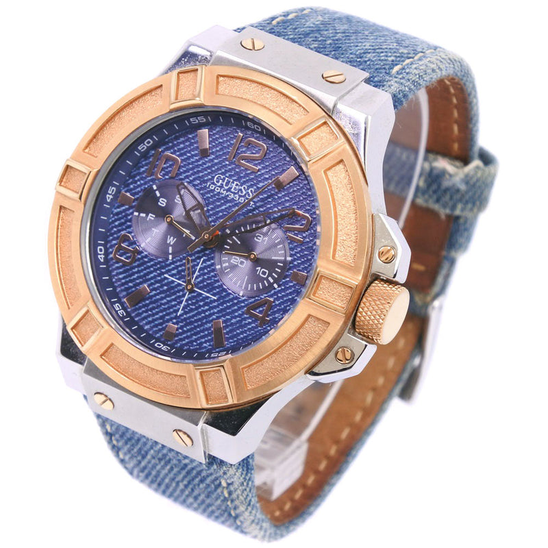 【Guess】ゲス
 W0040G6 腕時計
 ステンレススチール×デニム クオーツ メンズ 腕時計