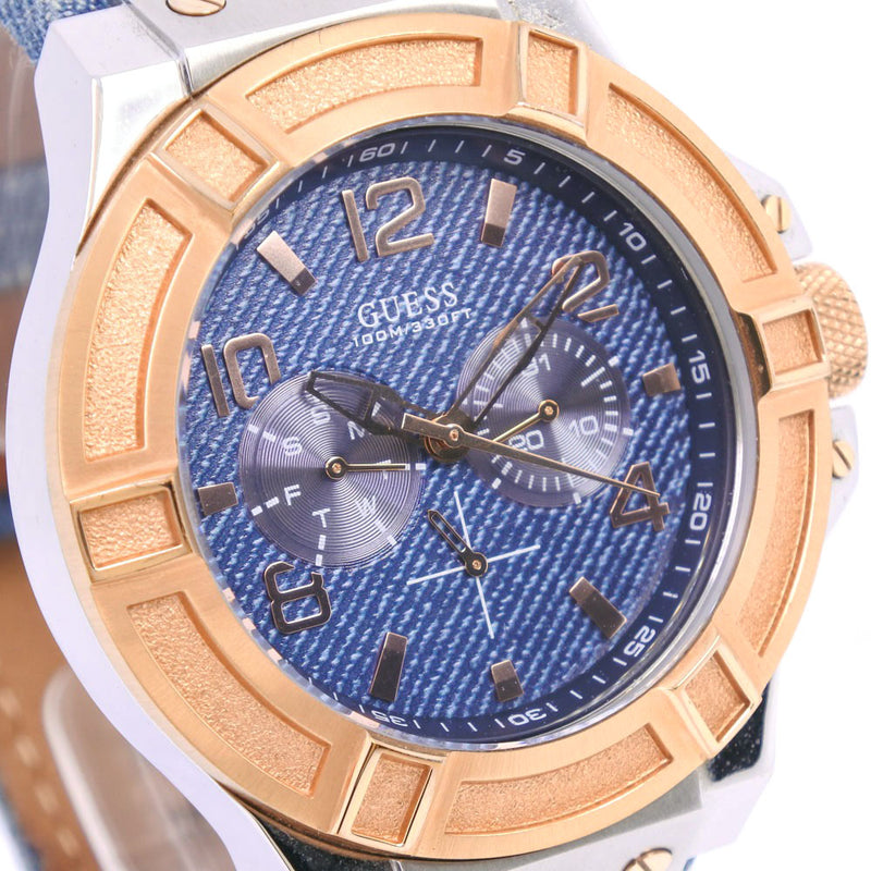 【Guess】ゲス
 W0040G6 腕時計
 ステンレススチール×デニム クオーツ メンズ 腕時計
