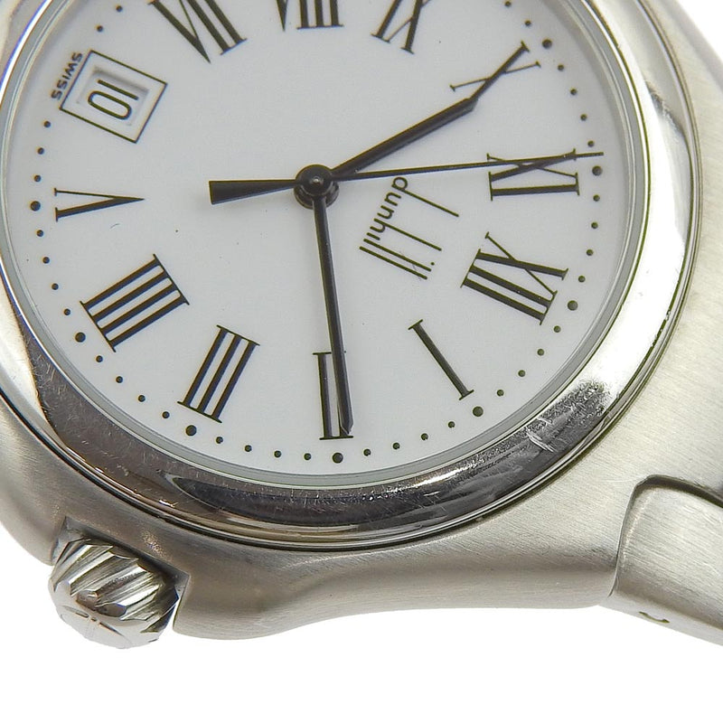 【Dunhill】ダンヒル
 ロンディニウム 119-14877 ステンレススチール シルバー クオーツ アナログ表示 メンズ 白文字盤 腕時計