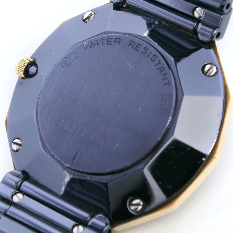 [CORUM] Colm Admiral's Cup Diamond Bezel 39.812.33.v052 Gambles × YG Navy Quartz Analog Display Men's Navy Dial Watch A-Rank