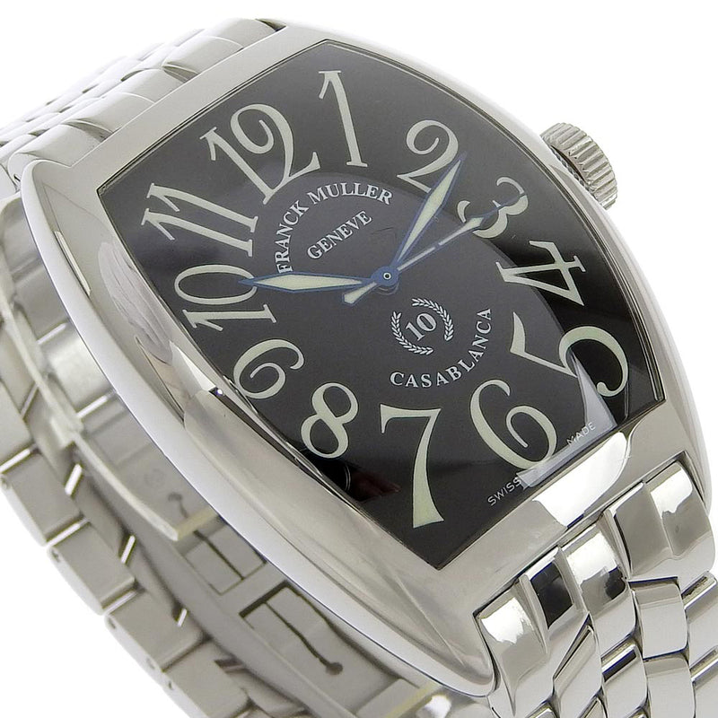 【FRANCK MULLER】フランクミュラー
 カサブランカ 10周年記念モデル 8880CASA ステンレススチール シルバー 自動巻き メンズ 黒文字盤 腕時計
Aランク