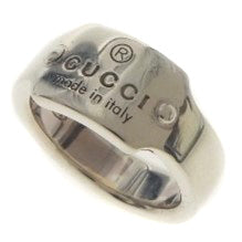 [Gucci] Gucci Placa del logo Plata 925 7 Silver Ladies Ring / Anillo A+Rango