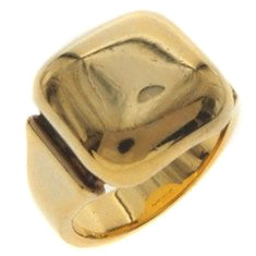 [Bottegaveneta] Bottega Veneta Silver 925 16 Gold Unisex Ring / anillo