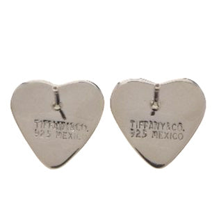 [Tiffany & Co.] Tiffany Heart Silver 925 Silver Ladies Earrings A+Rank
