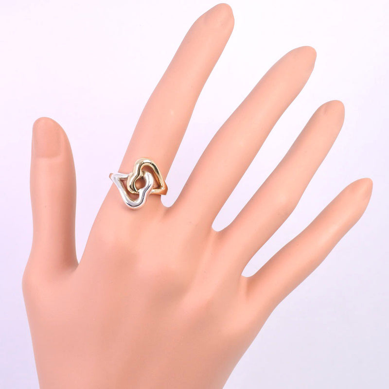 [Tiffany & Co.] Tiffany Double Heart Ring / Ring Silver 925 × K18 옐로우 골드 번호 12.5 숙녀 링 / 링 A 순위