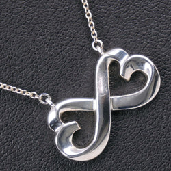 [TIFFANY & CO.] Tiffany Double Rubbing Heart Paloma Pikaso Necklace Silver 925 Ladies Necklace A-Rank