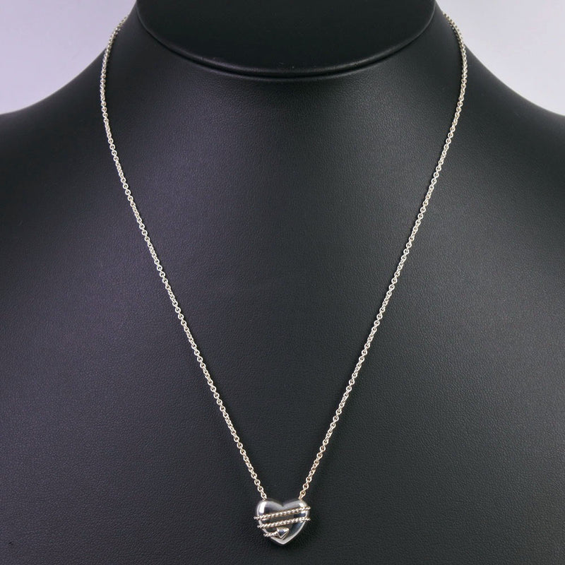[TIFFANY & CO.] Tiffany Heart Necklace Silver 925 Ladies Necklace A-Rank