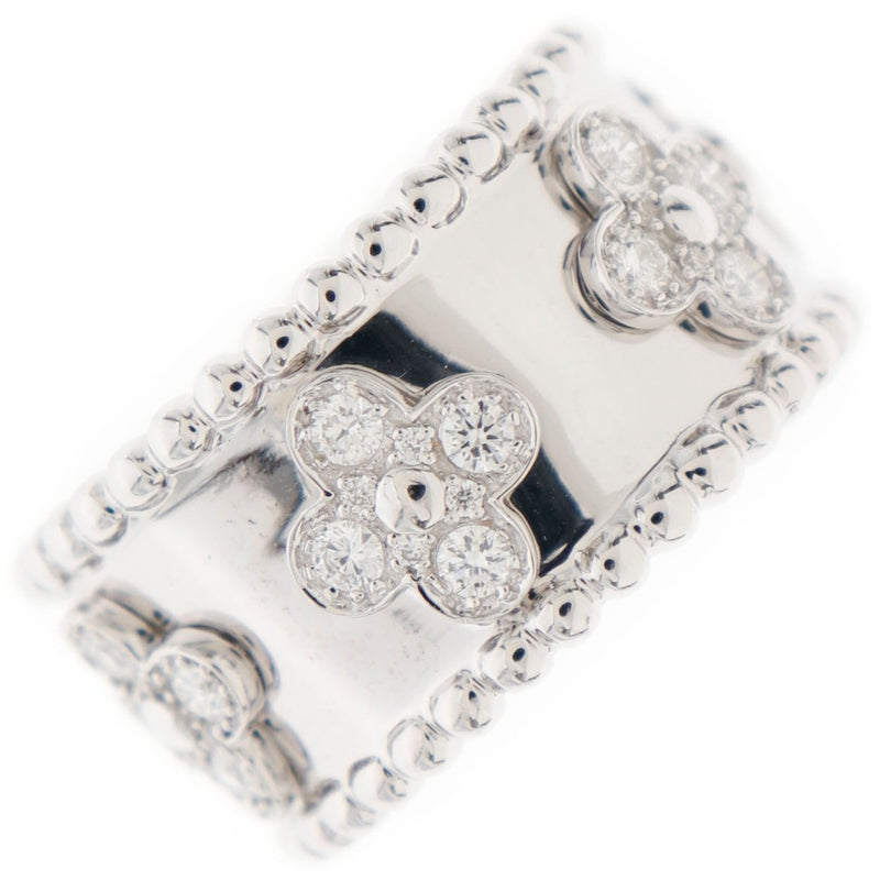 [Van Cleef & Arpels] Van Cleef & Arpel Pale Clover Ring / Ring K18 White Gold X Diamond No. 16.5 Ladies Ring / Ring SA Rank