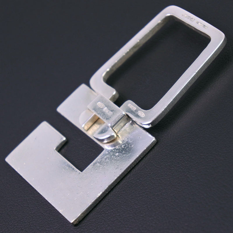 [GUCCI] Gucci G Logo Key Holder Silver 925 Unisex Keychain