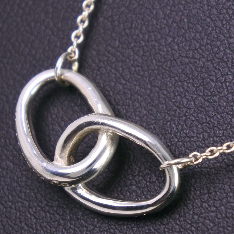 [TIFFANY & CO.] Tiffany Elsa Peletti Double Loop Necklace Silver 925 Ladies Necklace A-Rank