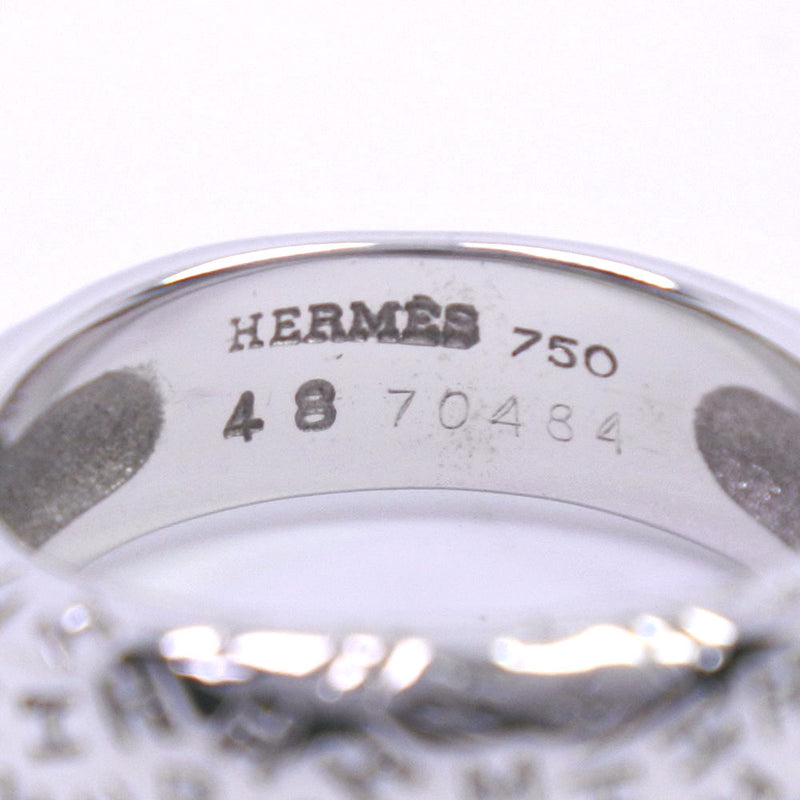 [Hermes] Hermes Logotipo Ring / Ring K18 Gold White No. 8 Ladies Ring / Ring a Rank