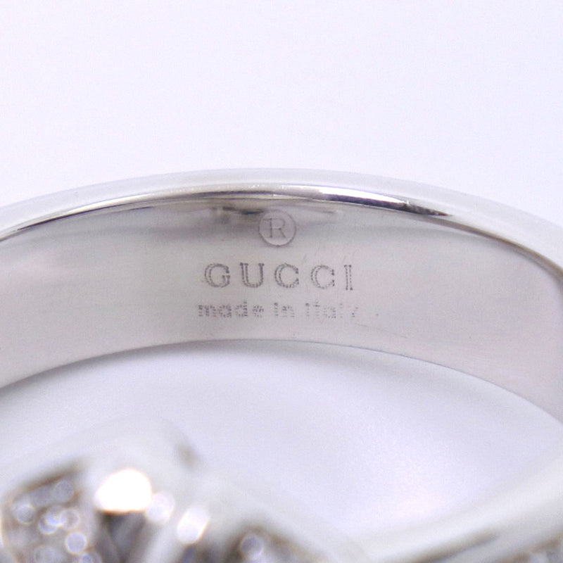 [Gucci] Gucci心脏 /丝带号8.5戒指 /戒指K18白金X钻石心脏 /丝带女士