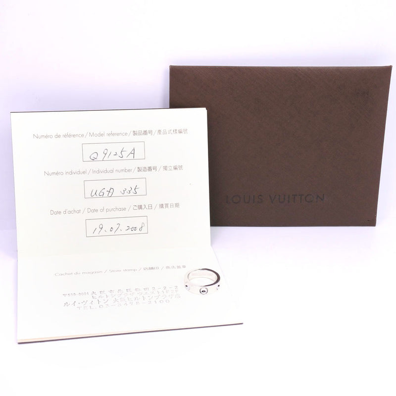 [LOUIS VUITTON] Louis Vuitton Anplant Q9125A Ring / Ring K18 White Gold No. 7.5 Ladies Ring / Ring A Rank