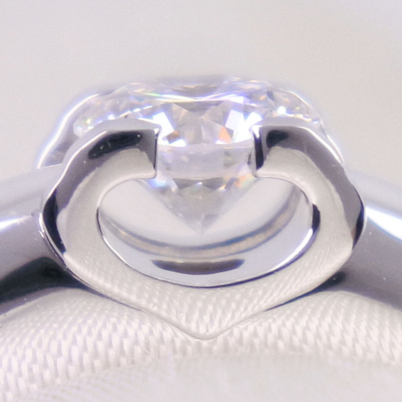 [Cartier] Cartier C Dou Cartier Solitaire Ring / Ring K18 White Gold x Diamond No. 8 Ladies Ring / Ring Rank