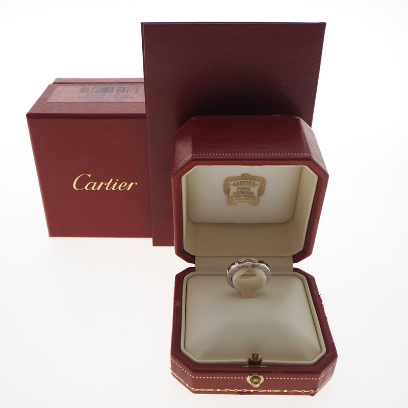 [Cartier] Cartier 
 Laniere No. 7 Anillo / anillo 
 K18 White Gold Silver aproximadamente 5.7 g Lanenes Ladies Sa Rank