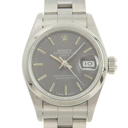 [ROLEX] Rolex Oyster Petual Date Just 69160 Stainless Steel Silver Automatic Winding Analog Ladies Gray Dial Watch A-Rank