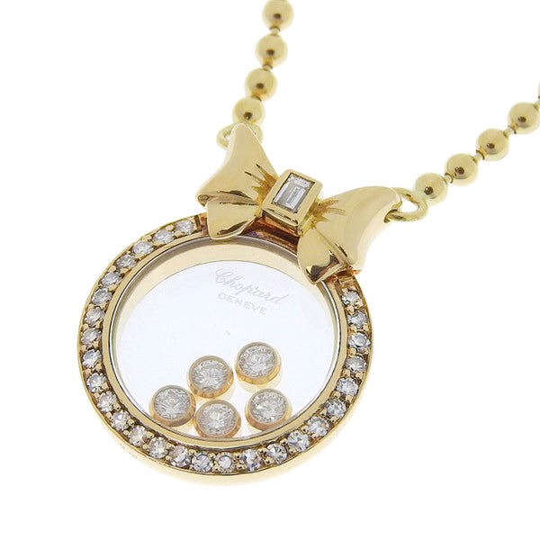 [CHOPARD] Chopard Happy Diamond Ribbon 4973 K18 Yellow Gold Ladies Necklace SA Rank