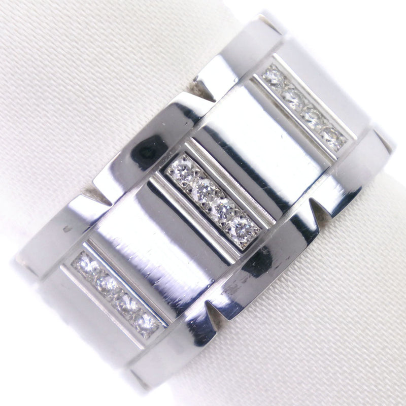 [Cartier] Cartier Tank Franchae LM Anillo / anillo K18 Gold White X Diamond 13.5 Damas Anillo / anillo A-Rank