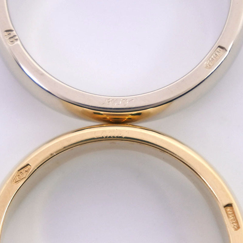 [Cartier]卡地亚（Cartier）喜欢介绍两个戒指 /戒指K18黄金x K18白金7.5女士戒指 /戒指a级