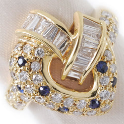 [Ponte Vecchio] Pontevequiling/Ring K18 Yellow Gold X Diamond X Sapphire No. 12 0.85/0.11 새겨진 숙녀 링/링 순위