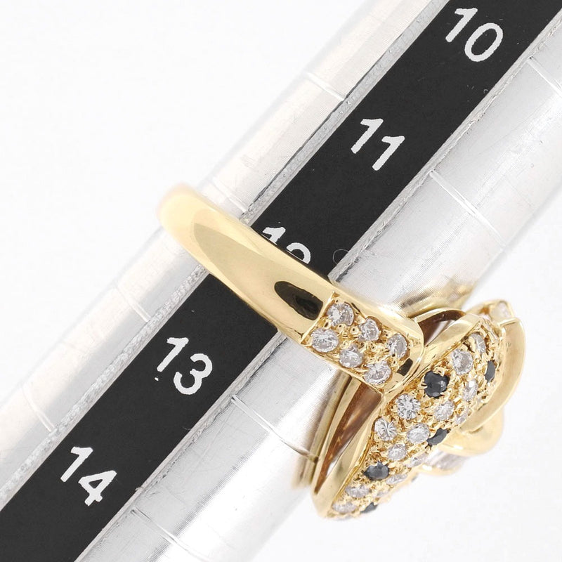 [PONTE VECCHIO] PonteVequiling/Ring K18 Yellow Gold x Diamond x Sapphire No. 12 0.85/0.11 Engraved Ladies Ring/Ring A Rank