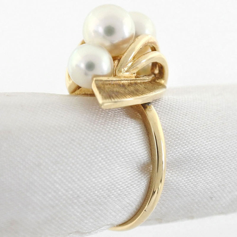 [Mikimoto] Mikimoto Ring / Ring K14 Yellow Gold X Pearl No. 12 Ladies Ring / Ring A-Rank