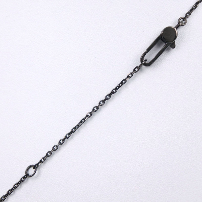 [GUCCI] Gucci Cross Necklace Silver 925 Black Unisex Necklace A-Rank